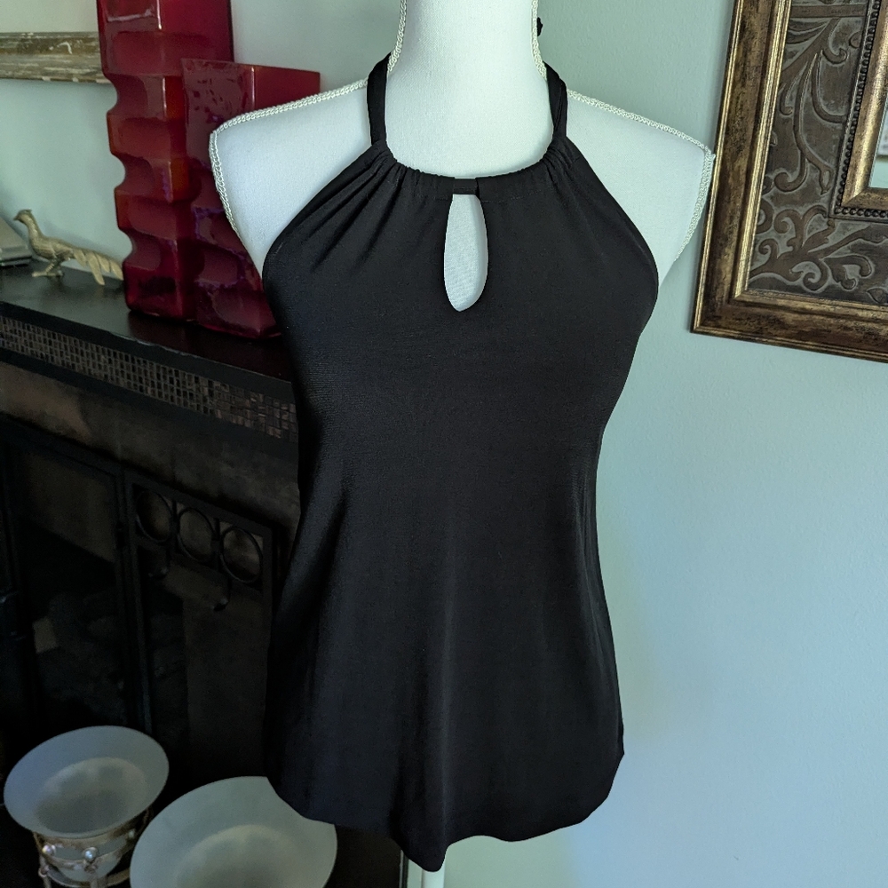 Tommy Bahama Women’s Small Black Keyhole Halter Top Tank/ Swim Top? 99